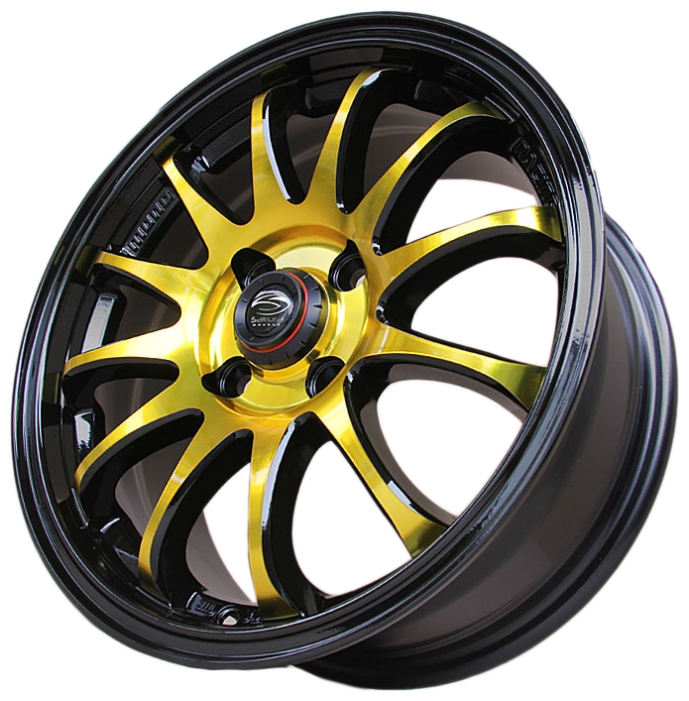 купить Sakura Wheels 00 D67.1 ET35 Черный с желтым