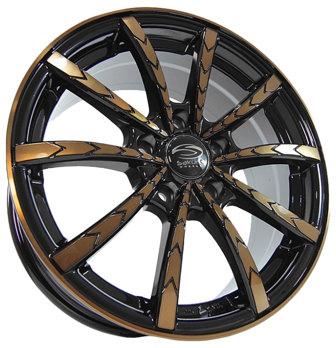 купить Sakura Wheels 0 D73.1 ET45 Черный с бронзой