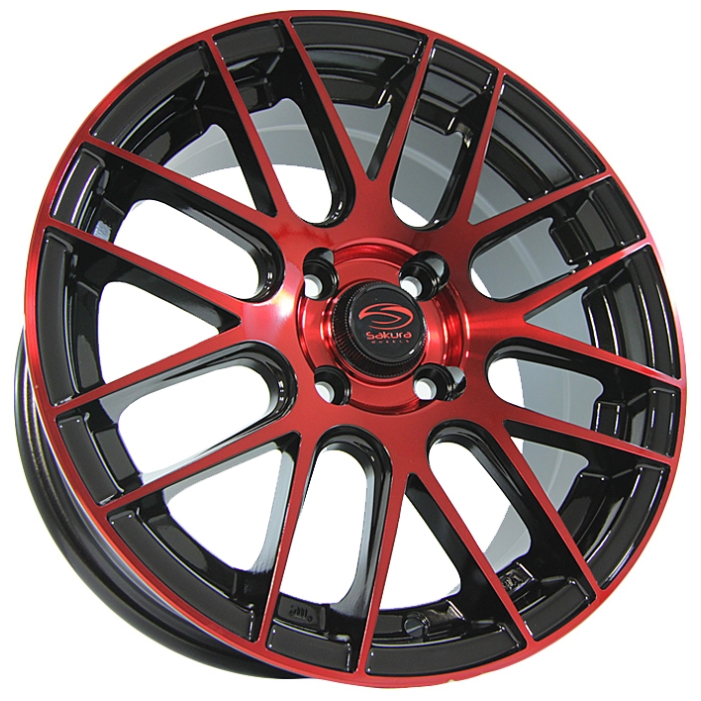 купить Sakura Wheels 100 D73.1 ET35 Черный с красным