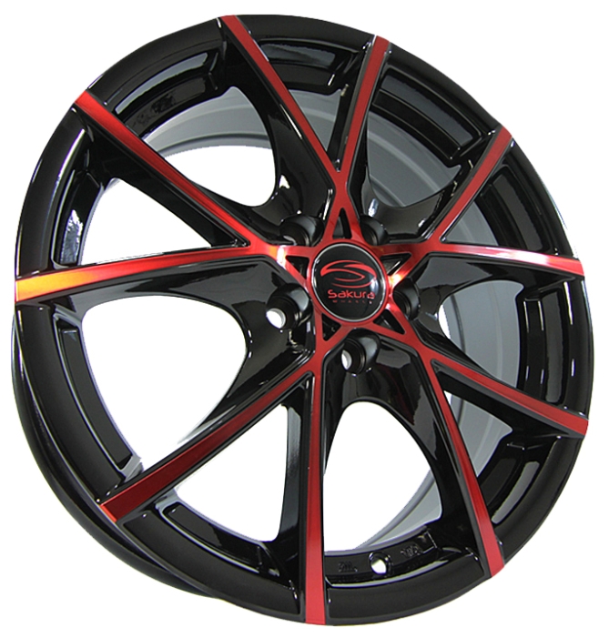 купить Sakura Wheels 108 D73.1 ET45 Черный с красным