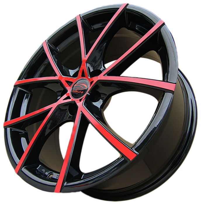 купить Sakura Wheels 4.3 D73.1 ET35 Черный с красным